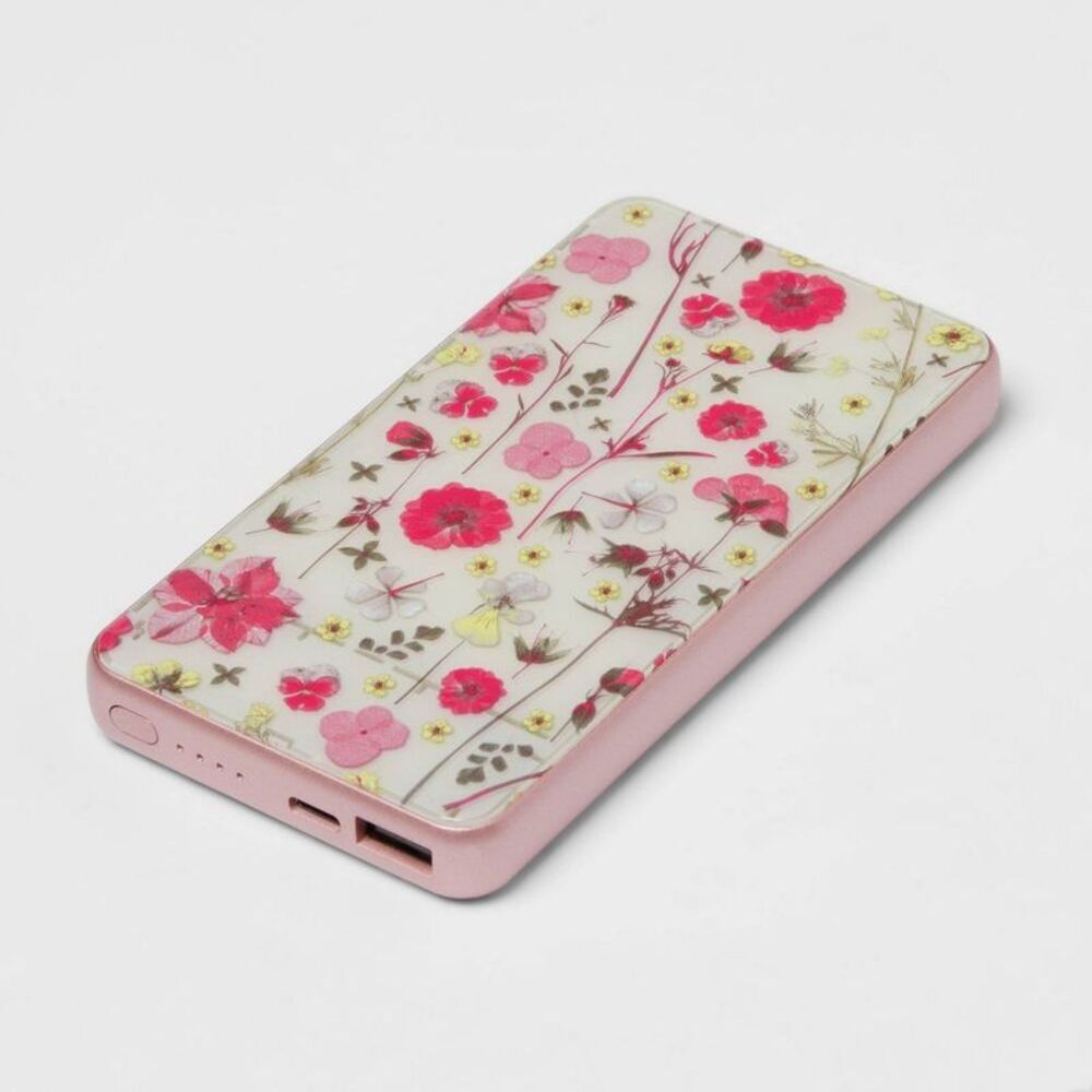 Heyday - 10000mAh Power Bank - heyday Multi Floral: Dual De Pink